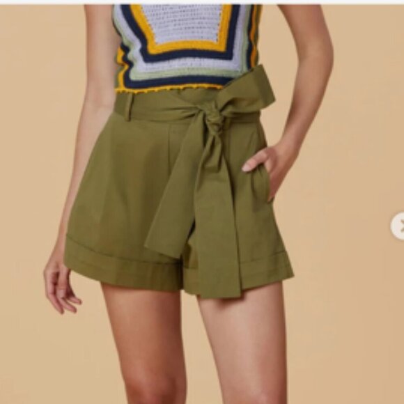 Olivia by Livro Pants - Olivia by Livro Wide Leg Tailored Cuffed Uba Safari Shorts NWT NEW Small